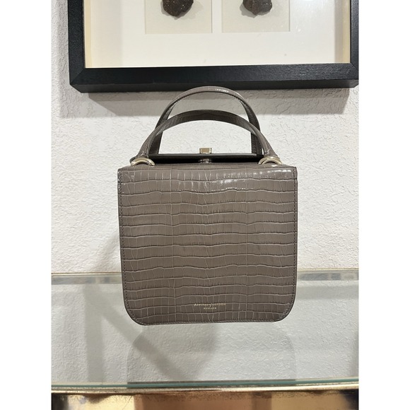 Aspinal Of London Handbags - Aspinal Of London Gigi Crocodile Embossed Leather Bag